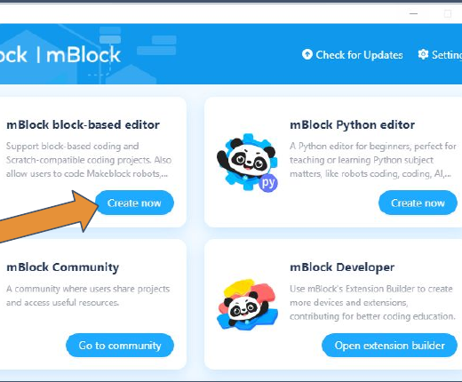 May 2022 NeuroMaker reference showing mLink and the ide.mblock.cc web-editor address