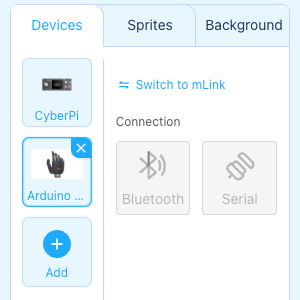 Current Makeblock reference highlighting the Switch to mLink link